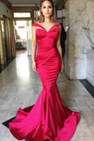 2024 Evening Dresses Mermaid Off The Shoulder Stretch Satin PS87ACZ6