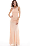 2024 Halter Mermaid Chiffon With Ruffles And Beads PCCDQK9Q