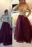 2024 Prom Dresses Scoop A Line With Applique And Beads Floor Length Long PZ63H6AJ