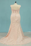 2024 Lace Sweetheart With Beading And Applique Prom PS9P1TZJ