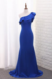 2024 Mermaid Satin One Shoulder Evening Dresses P4L5CB2A