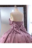 Ball Gown Off The Shoulder Tulle Quinceanera Dress With Lace Appliques Puffy Prom STKP3HM7KB3