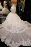 2024 Mermaid/Trumpet Sweetheart Tulle Wedding Dresses PQCT2RDZ