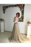 Long Puff Sleeves Prom Dresses Appliques See Through Evening Prom STKP2HJK88Z