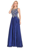 2024 A Line Prom Dresses Scoop Chiffon With Beading Sweep P4GLGZ8Z