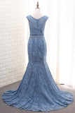 2024 Lace Mermaid Scoop Mother Of The Bride Dresses With Beads PH6M1NMY