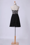 2024 Halter Homecoming Dresses A Line Short/Mini Chiffon With Beading And PRFE4KT1