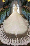 2024 New Arrival Wedding Dresses Off The Shoulder With Beads And Handmade Flowers P38ZRJ7L