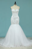 2024 Full Beaded Bodice Wedding Dress Sweetheart With Tulle Skirt P2JS1C3F