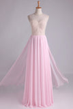 2024 High Neck Beaded Bodice A Line With Layered Flowing Chiffon Skirt Floor PBAEN7HL