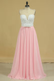 2024 New Arrival Prom Dresses Scoop A Line Chiffon With Beading Sweep PJJ6H2LQ