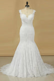 2024 Wedding Dresses Mermaid Straps Lace With Applique P3B9XJRJ