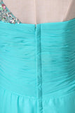 2024 Prom Dress One Shoulder Ruffled Bodice With Rhinestone Beaded P6GZ2YMY