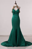 2024 Mermaid Prom Dresses Scoop Sweep/Brush Train Open Back PZTEQ87N