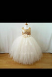 2024 Flower Girl Dresses A Line Scoop Tulle & Sequin PZCZPKG4