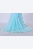 2024 Two Pieces Prom Dresses Scoop Sheath With Beading PLAC7EEK