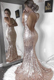 2024 Scoop Sequins Prom Dresses Mermaid/Trumpet Sweep PZBM18F8