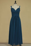 2024 Spaghetti Straps Bridesmaid Dresses Chiffon With PSB9HB2P