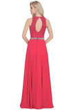 2024 Open Back Scoop A Line Prom Dresses With PJZ6MDSD