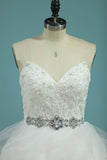 2024 Sweetheart A Line Tulle Wedding Dresses PLFPQ2YC