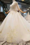 2024 Ball Gown Wedding Dresses Off-The-Shoulder Floor-Length Lace PP5LQNQC