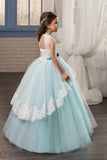 2024 Ball Gown Scoop With Applique Flower Girl Dresses Tulle P58772SD