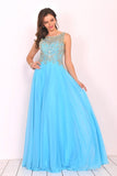 2024 Prom Dresses Scoop Chiffon With Beading A PTPS21JR