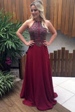 2024 New Arrival Prom Dresses Scoop Beaded Bodice A Line PT2LG2MN