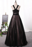 2024 Prom Dresses Tulle & Lace With Beading Floor PY3DRL46