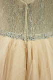 2024 Spaghetti Straps Wedding Dresses A Line Tulle & Lace P3BJBR57