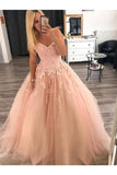 Ball Gown Sleeveless Sweetheart Floor-Length Applique P5MRR6H2