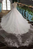 2024 New Arrival Wedding Dresses Lace Up With Appliques And Sequins Scoop PQKDPKH9