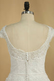 2024 Scoop A Line Wedding Dresses Lace With PHRJ56B3