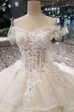 2024 Luxurious Wedding Dresses Off The Shoulder A-Line Royal Train PJFK7EC9