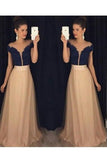 2024 Prom Dresses A Line Scoop Tulle With Applique And Beads P3NN79LY