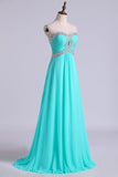 2024 Prom Dresses A Line Floor Length Sweetheart Chiffon With PY9YTYNF