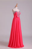 2024 Prom Dresses Sweetheart A Line Chiffon With Ruffles P4MAZKBB