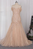 2024 Mermaid Off The Shoulder Wedding Dresses Tulle PHSZNJ5Y