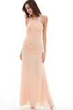 2024 Halter Mermaid Chiffon With Ruffles And Beads PCCDQK9Q