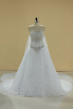 2024 Gorgeous Sweetheart Wedding Dresses A Line Tulle With PZEBYSQF