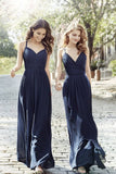 2024 A Line Bridesmaid Dresses Spanghetti Straps Chiffon P86RB9CM