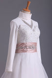 2024 Muslim Wedding Dresses Sweetheart A Line With Applique And Beads PZC81TAT