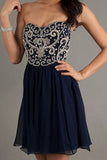 2024 Homecoming Dresses A Line Short/Mini Sweetheart Chiffon With PP5S5B41