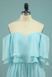 2024 New Arrival A Line Chiffon With Slit Prom Dresses PRB72BS2