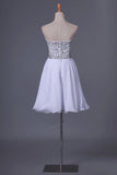 2024 Homecoming Dresses Sweetheart A Line Sequined Bodice Chiffon PP51S6D2