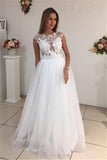 2024 Scoop A Line Wedding Dresses Tulle P1LM88NL