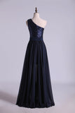 2024 Prom Dresses Column High Low One Shoulder Chiffon PBYPA2G6