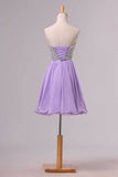 Homecoming Dresses A Line Short/Mini Sweetheart Chiffon With Beads Color P5PSQ16N