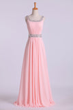 2024 Prom Dresses A-Line Floor Length Straps Chiffon