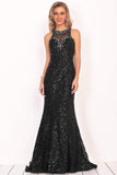 2024 Scoop Lace With Beading Mermaid Sweep Train Prom Dresses